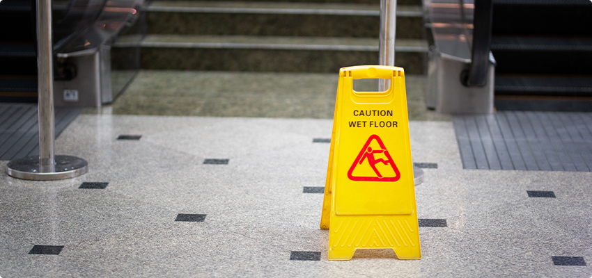 Caution Wet Floor Sign - Slip And Fall Accidents 